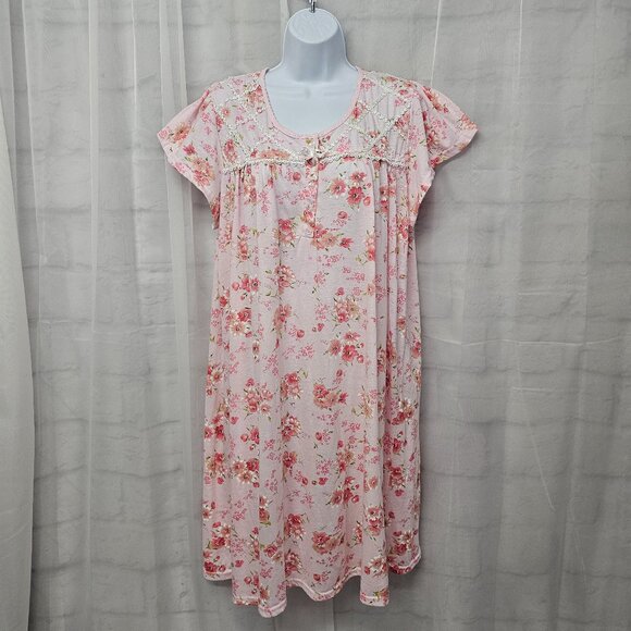 Pink Label Pink Floral Nightgown Cottage Comfy Summer 2X - Picture 11 of 11
